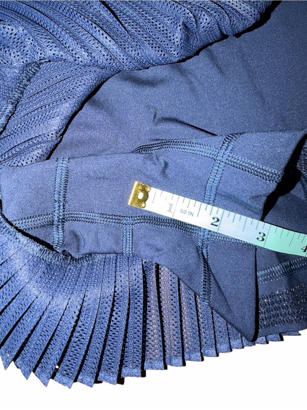 Lululemon Ace Advantage High-Rise Pleated Tennis Short 2” Club Blue M NWT - Picture 3 of 6